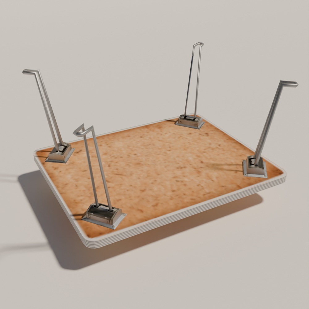 【昭和レトロ】ソファ・テーブル・ラグマットセット(FBX / Blender)