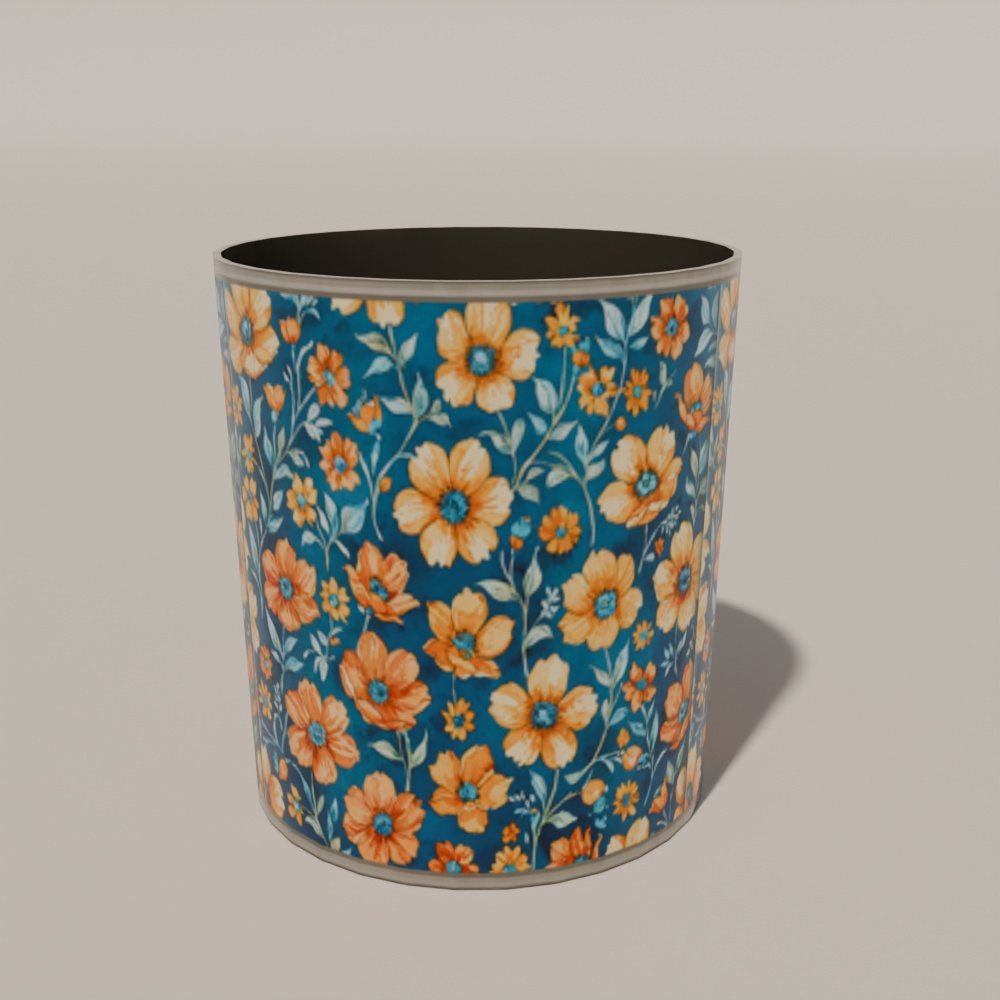 【昭和レトロ】マガジンラック・棚・ポスター・ゴミ箱・雑誌(FBX / Blender)