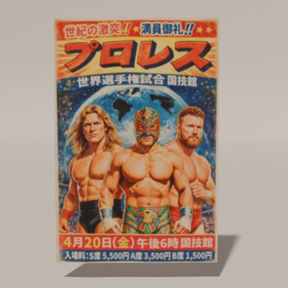 【昭和レトロ】マガジンラック・棚・ポスター・ゴミ箱・雑誌(FBX / Blender)