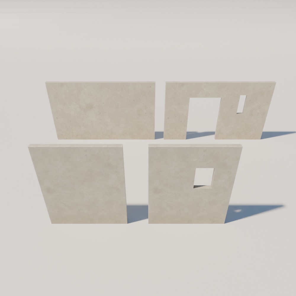【サバゲー】サバイバルゲームフィールド作成アセット(FBX / Blender)