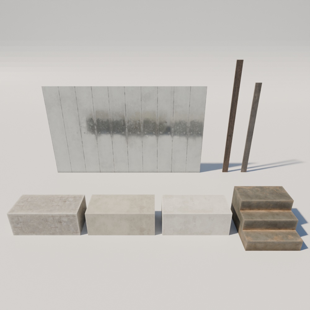 【サバゲー】サバイバルゲームフィールド作成アセット(FBX / Blender)