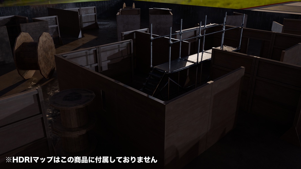 【サバゲー】サバイバルゲームフィールド作成アセット(FBX / Blender)