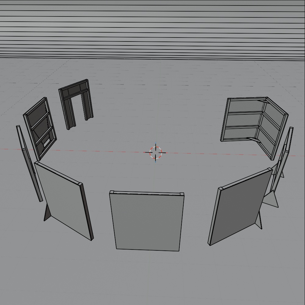 【サバゲー】サバイバルゲームフィールド作成アセット(FBX / Blender)