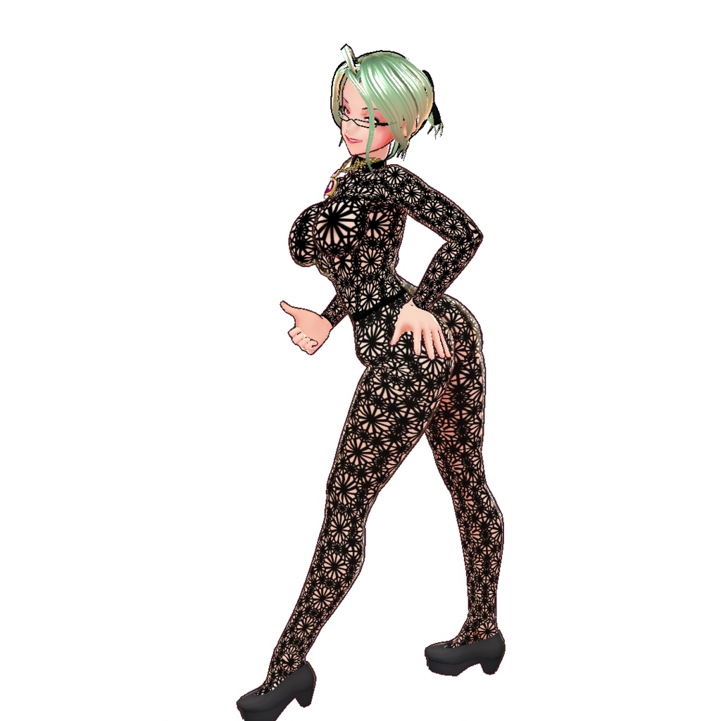 VroidStudio用レイヤー画像データ「麻葉メッシュシャツ&タイツ」