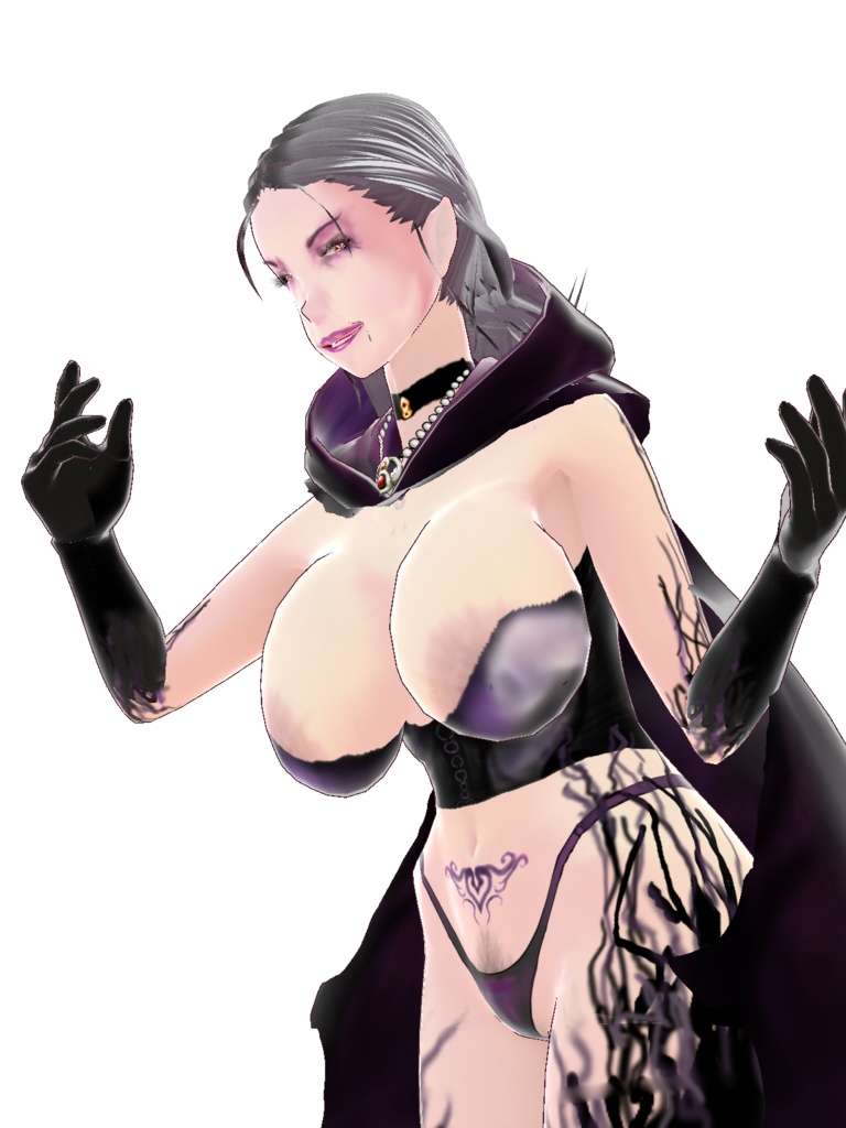 【正式版対応】VRoidStudio用モデル 「ミセス・エイトフィート」