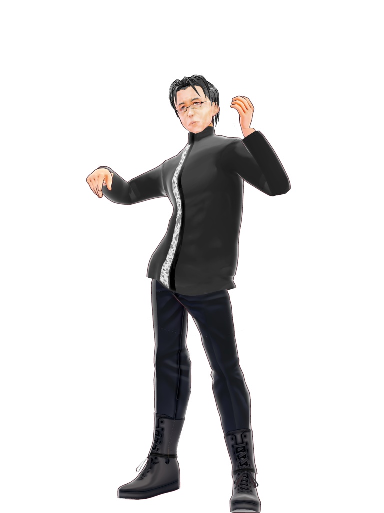 VroidStudio用無償モデル 「学者風老人素体データ」 通称:プロフェッサー・アルベド