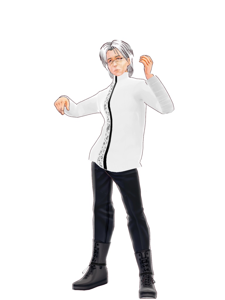 VroidStudio用無償モデル 「学者風老人素体データ」 通称:プロフェッサー・アルベド