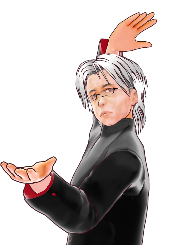 VroidStudio用無償モデル 「学者風老人素体データ」 通称:プロフェッサー・アルベド