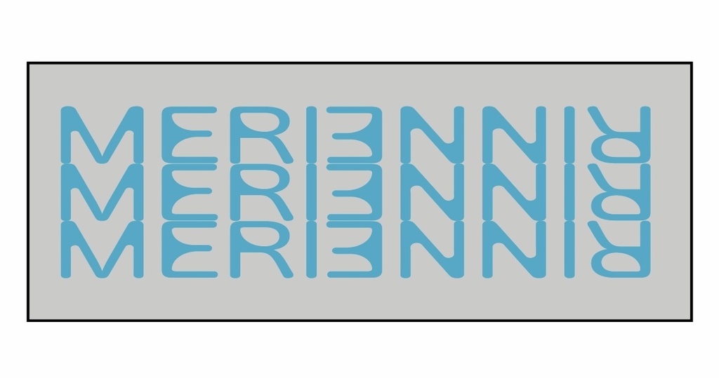 ステッカー(グレー×ブルー)