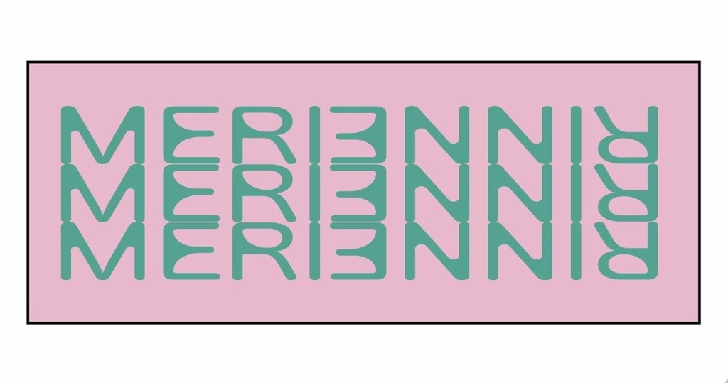 ステッカー(ピンク×グリーン)