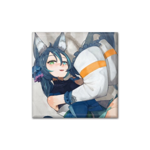 四角　缶バッジ