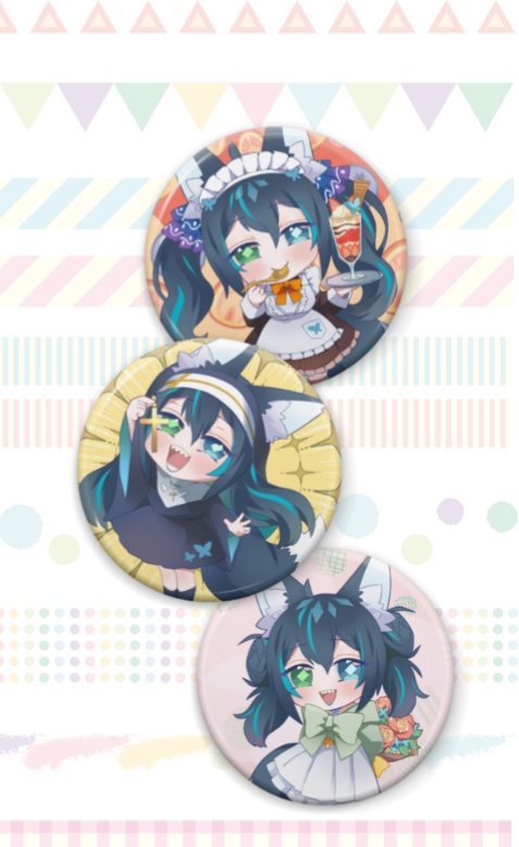 【受注期間中】缶バッジ各3種！