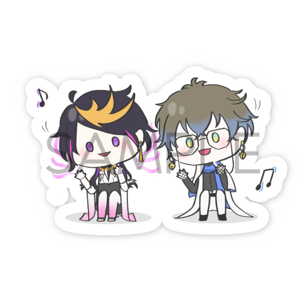 ゆらゆら💙💜ステッカー