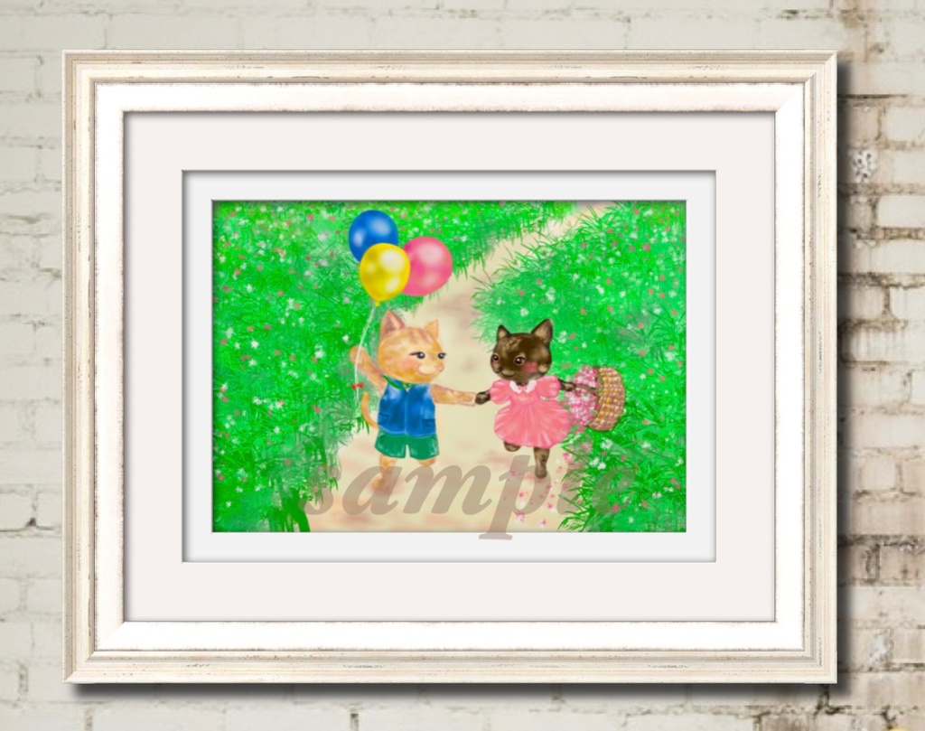 ペット、似顔絵イラスト