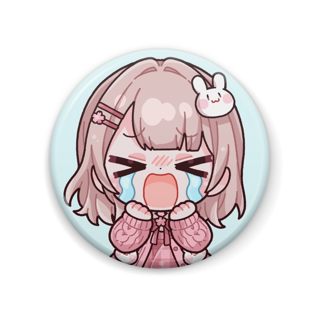 ななぽこ缶バッジ(SDキャラ:通常/キラキラ/笑顔/泣)