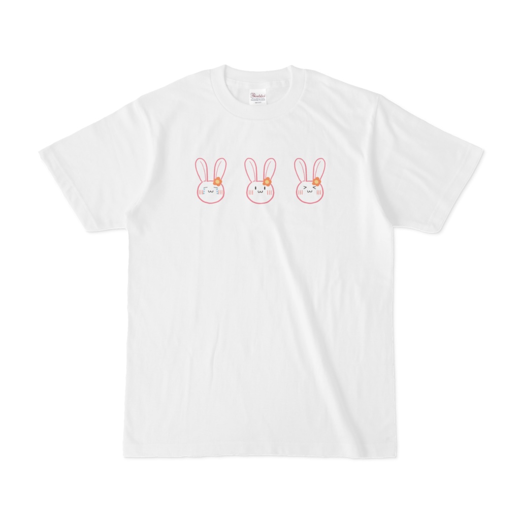 ぽこうさぎTシャツ（ホワイト）