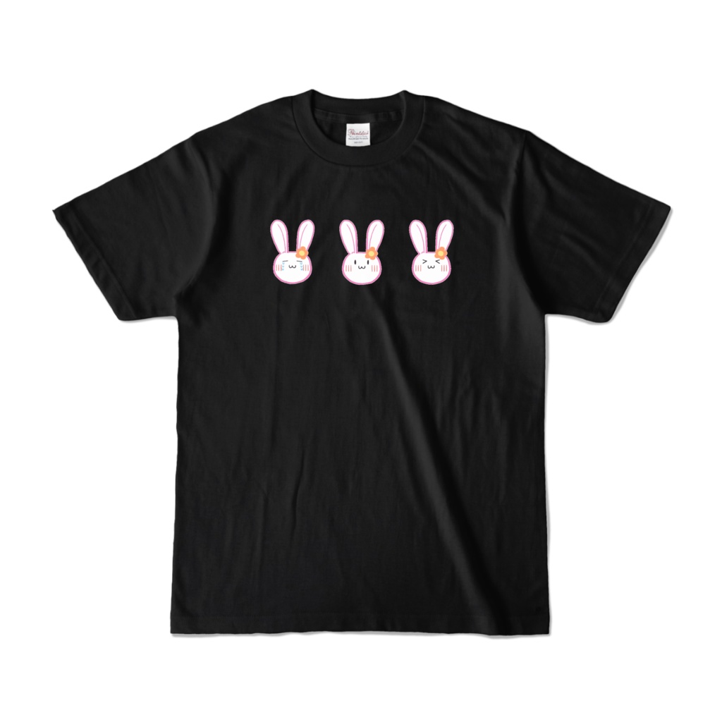 ぽこうさぎTシャツ（ブラック）