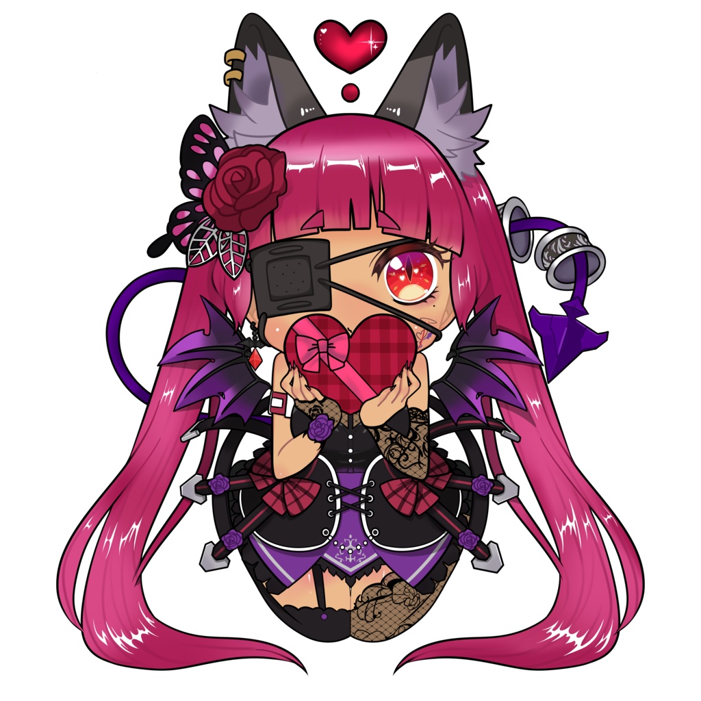 バレンタインアクリルキーホルダー