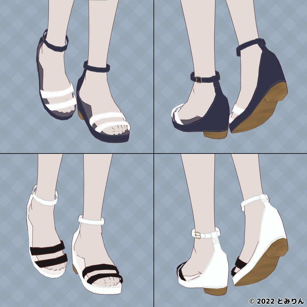 ノースリーブセーラカラーワンピース【無料あり】【#VRoid】