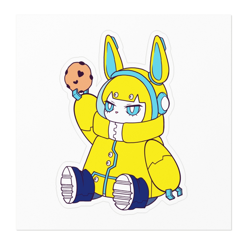 コテツダイウサギ_ステッカー_クッキー