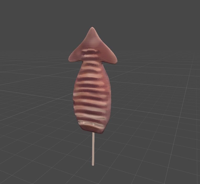 イカ焼き3Dモデル