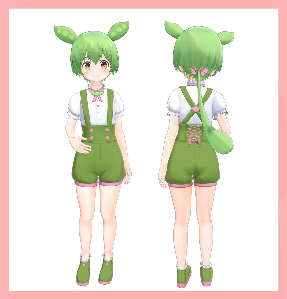 【VRChat】【MMD】【VRM】3Dモデル LO1136 ずんだもん