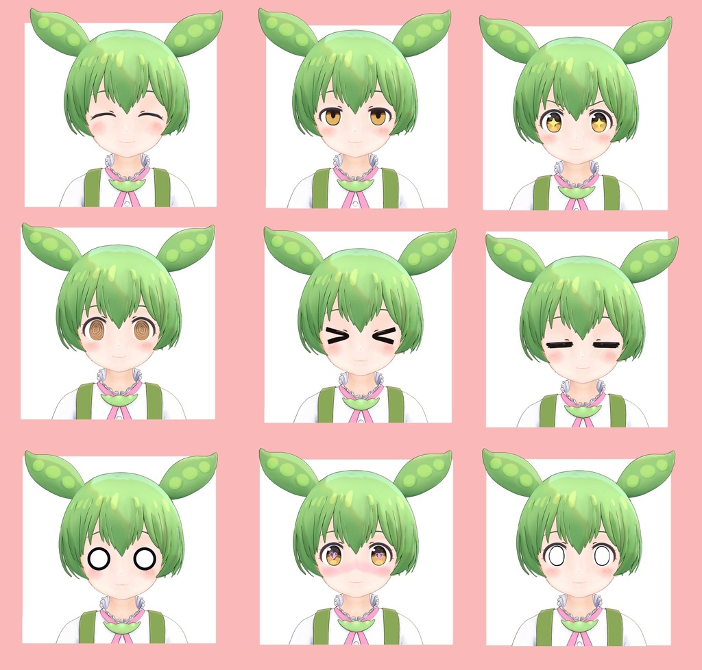 【VRChat】【MMD】【VRM】3Dモデル LO1136 ずんだもん