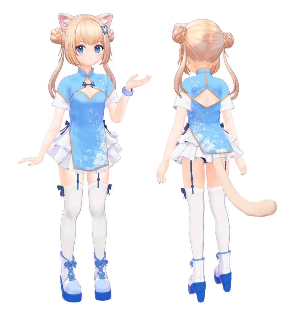 【VRChat】【MMD】【VRM】オリジナル3Dモデル LO1136 雨猫