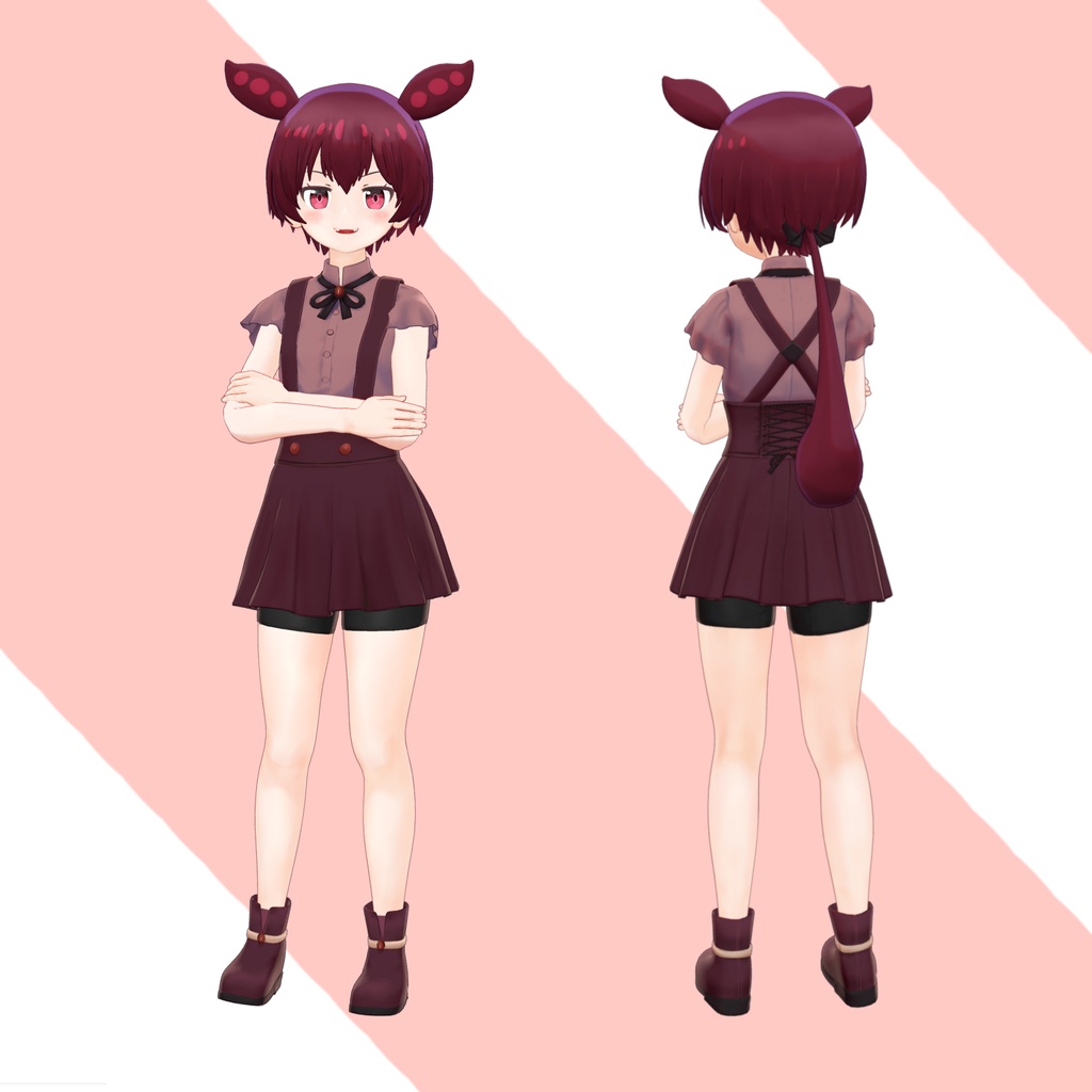 【VRChat】【MMD】【VRM】3Dモデル LO1136 あんこもん