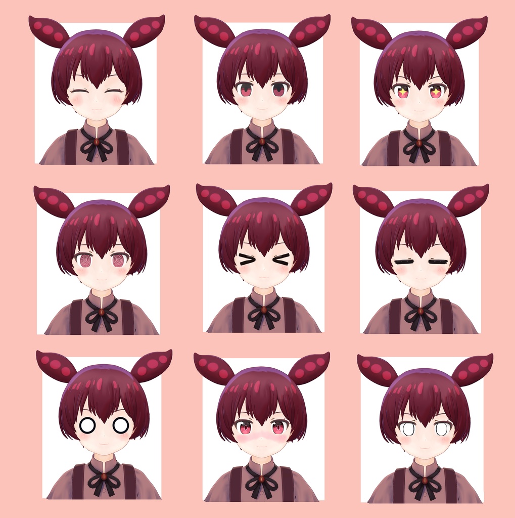 【VRChat】【MMD】【VRM】3Dモデル LO1136 あんこもん