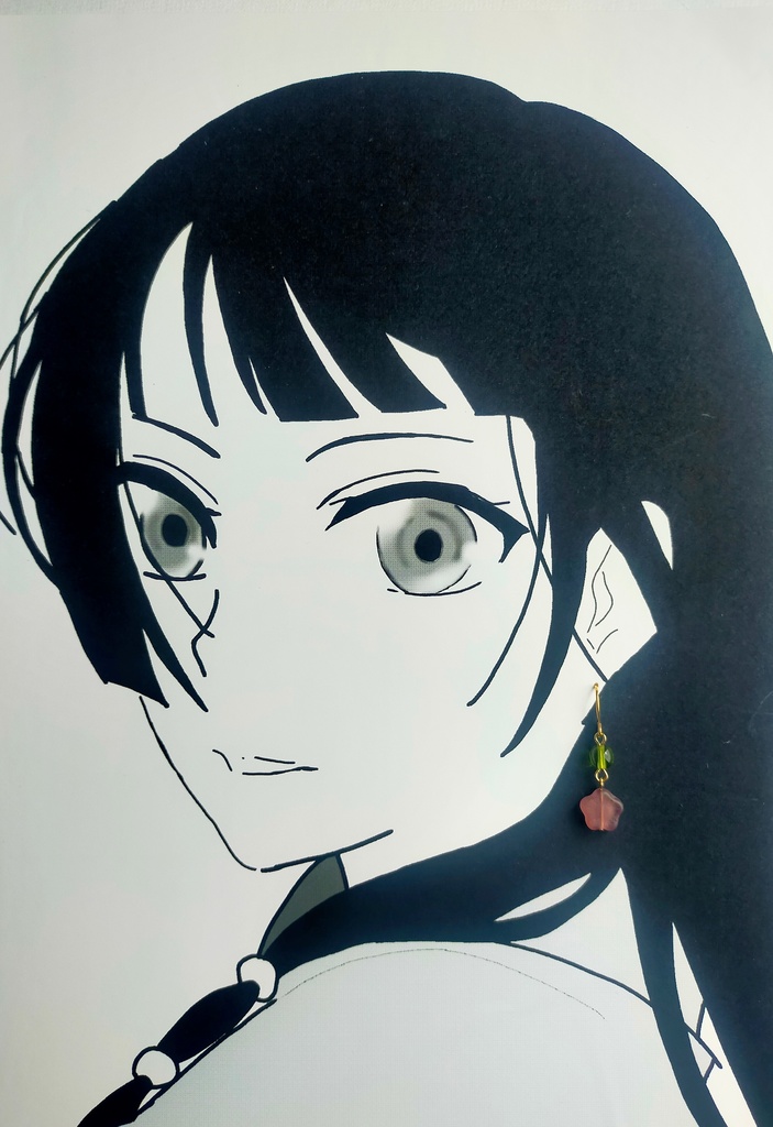 カタバミの壬猫耳飾り(イヤリングに変更可能)