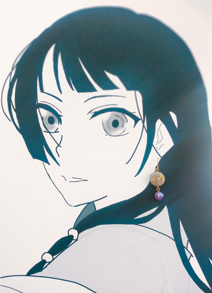 猫の耳飾り(イヤリングに変更可能)