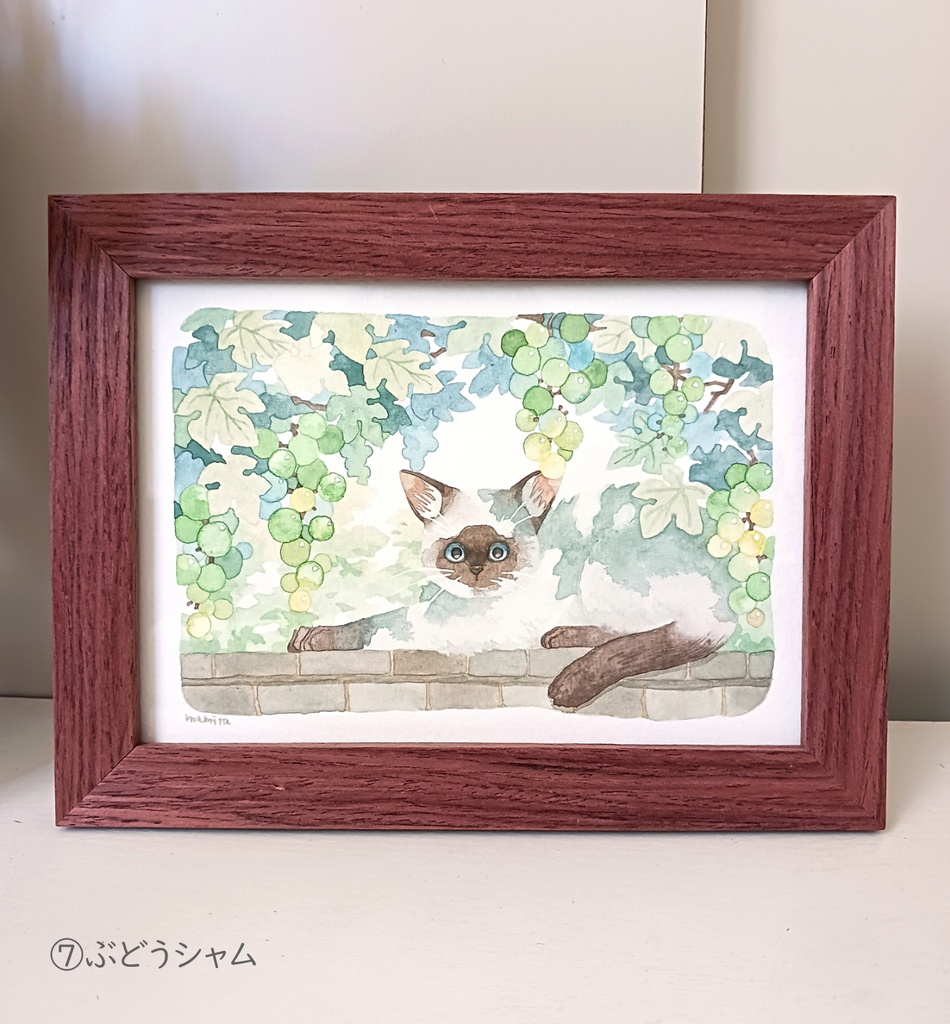 猫の水彩画 原画