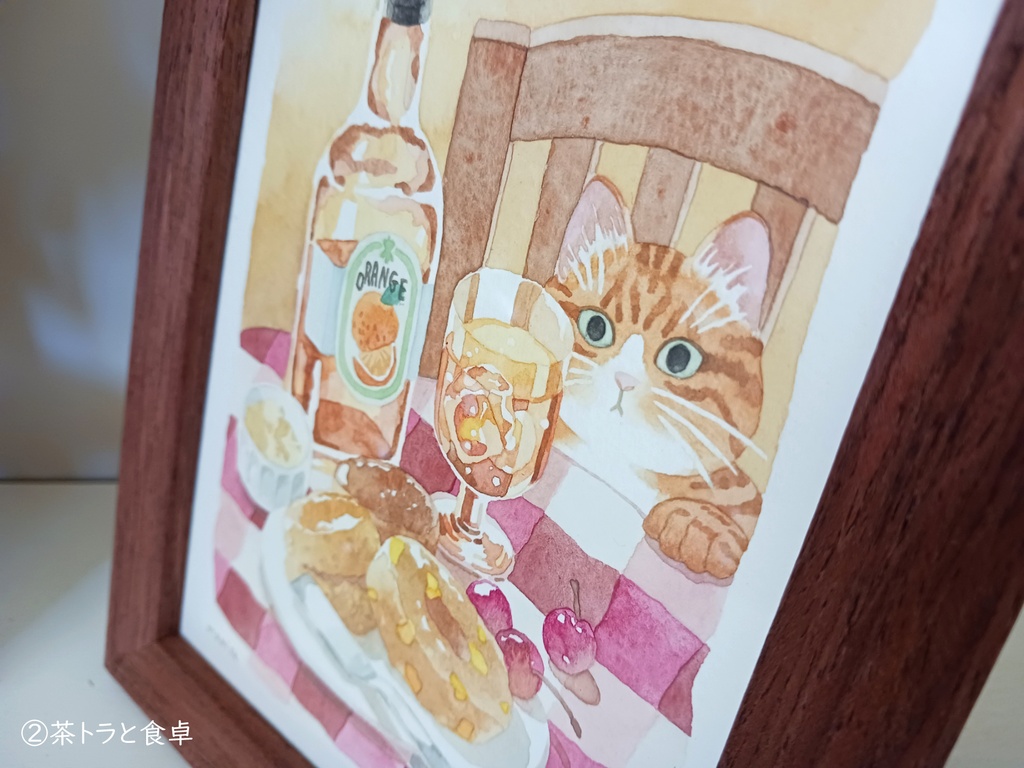 猫の水彩画 原画