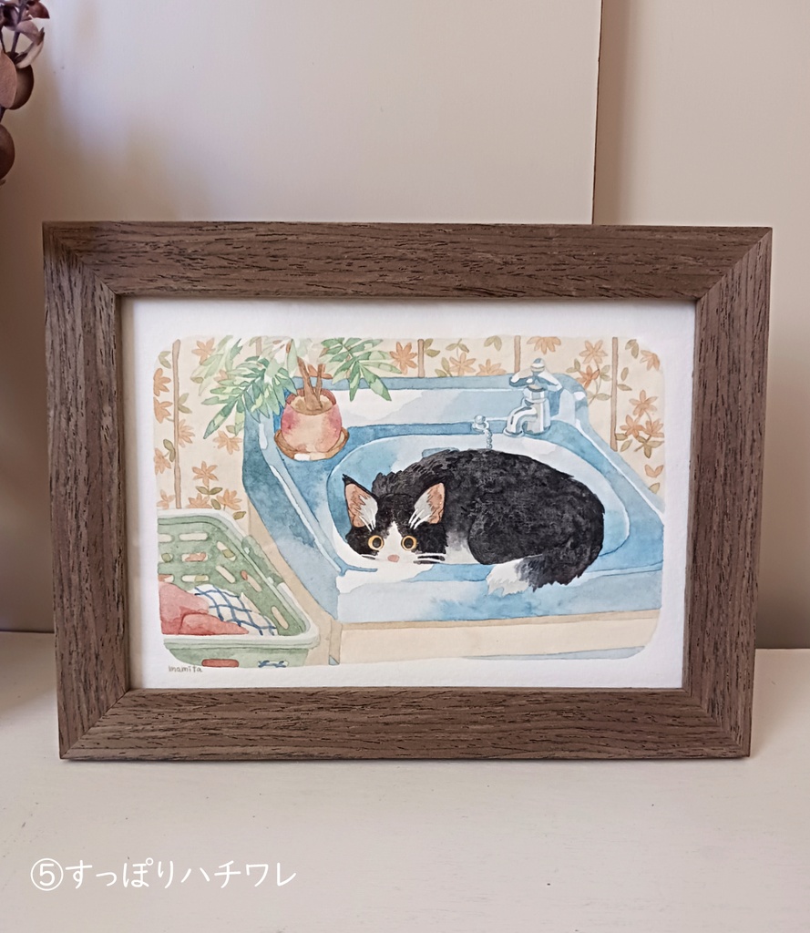 猫の水彩画 原画