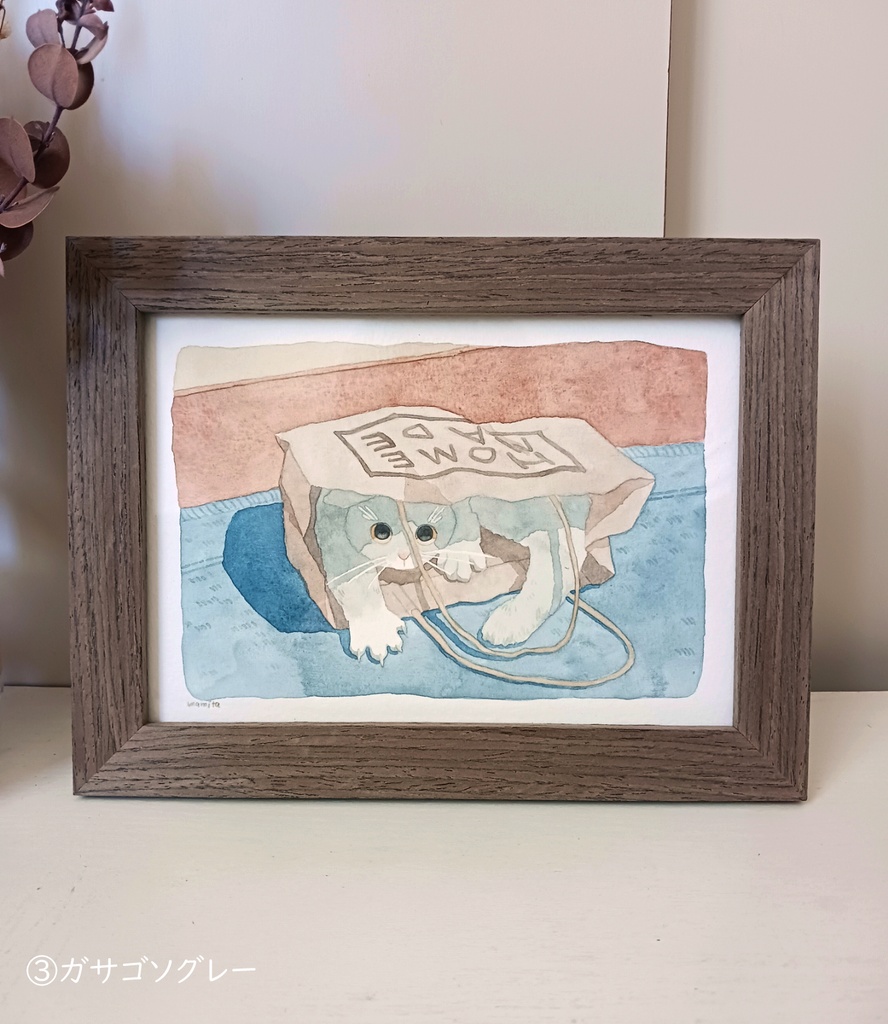 猫の水彩画 原画