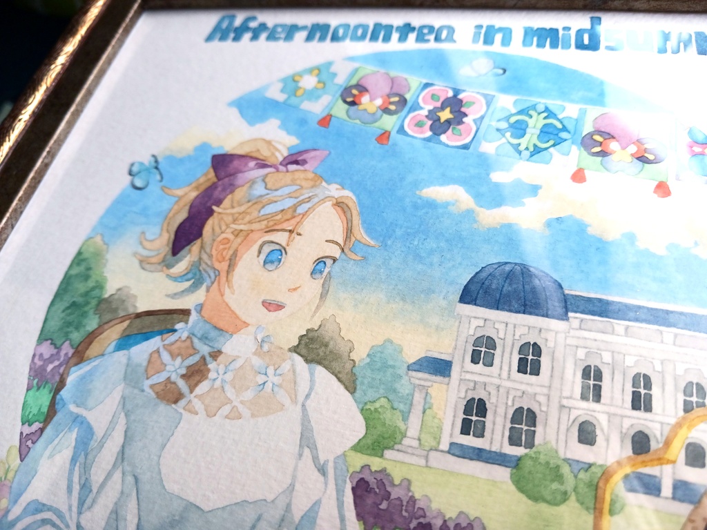 水彩画 原画「アフタヌーンティー」