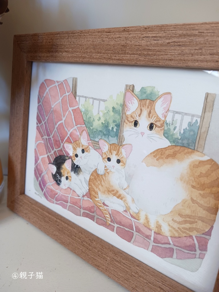猫の水彩画 原画