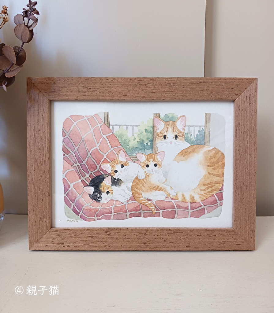 猫の水彩画 原画