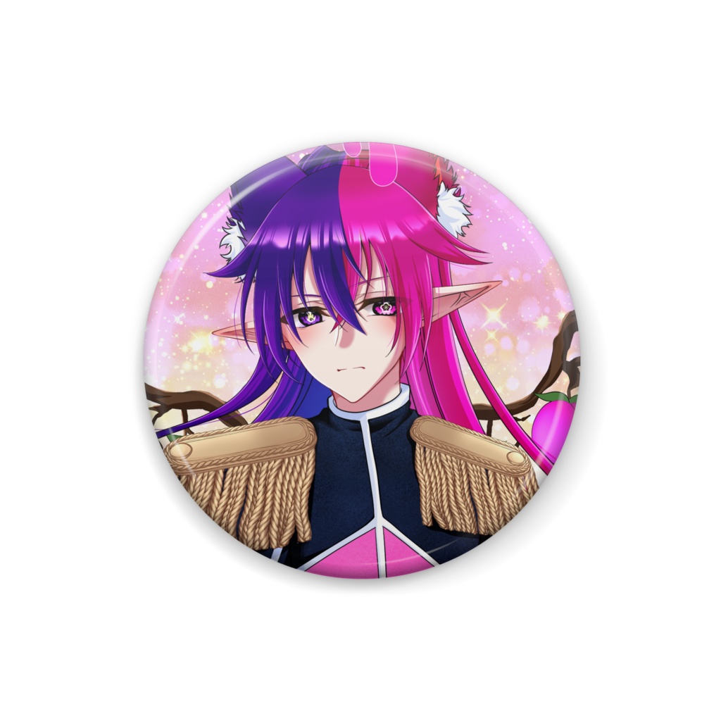 神狐魔桃ドランの缶バッジ