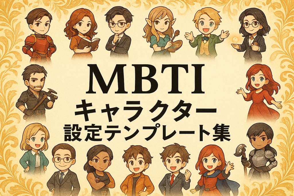 MBTIキャラ設定テンプレート集 16タイプ書き込み式・創作キャラの内面が“迷わず作れる”PDF