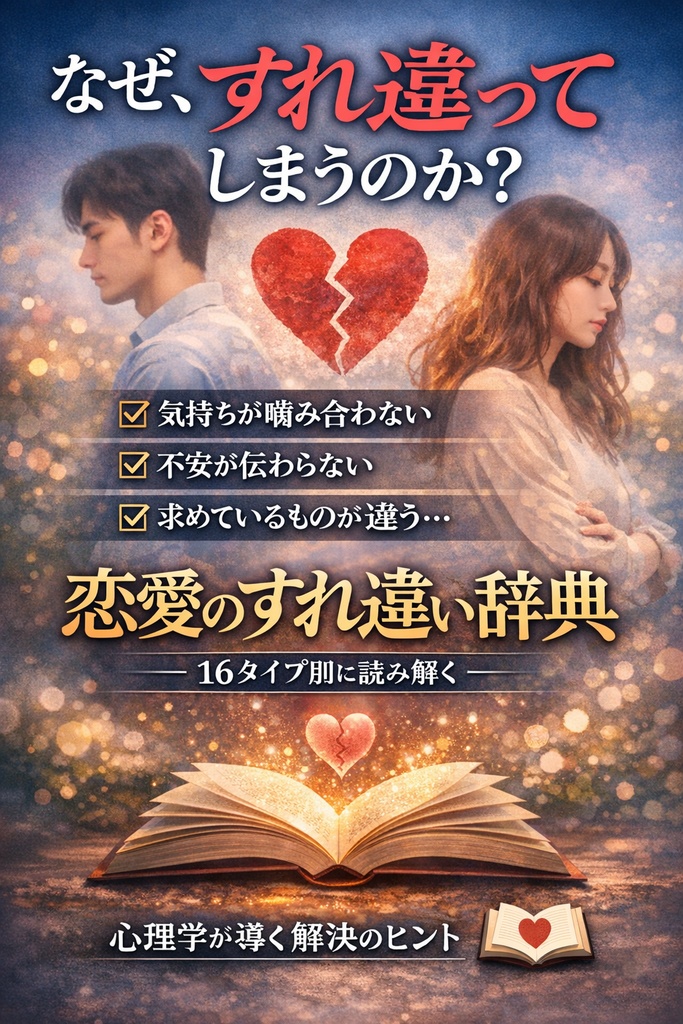 16タイプ別 恋愛のすれ違い辞典　なぜ好きなのに噛み合わないのか  感情と認知のズレを徹底解説