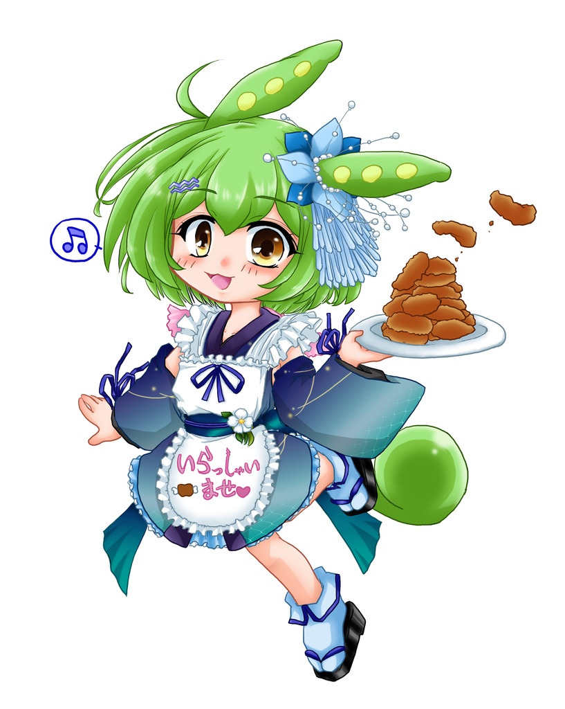 【アクキー】ずんだもん（白石の精肉店店員さんVer.）