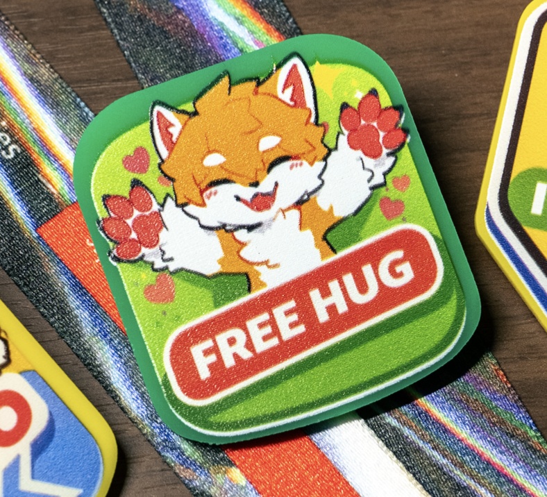 FREE HUG バッジ
