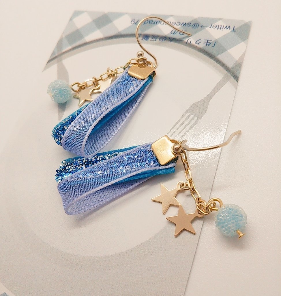カラ松ギラギラりぼんピアス