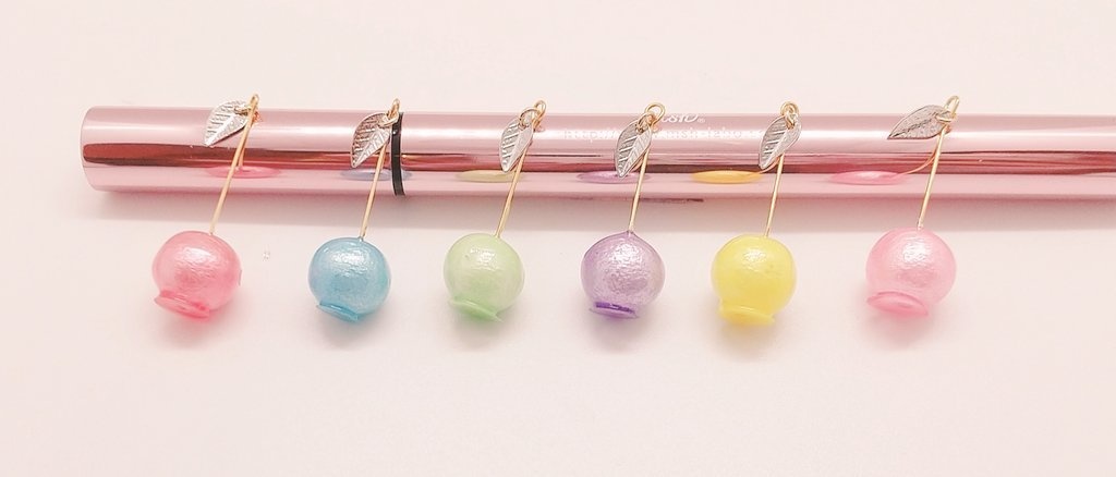 ⚠ピアス⚠6つ子色りんご飴ピアス🍎