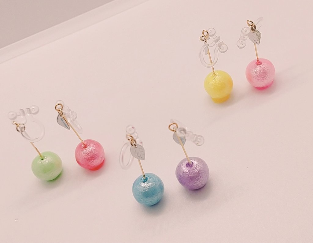 ⚠ピアス⚠6つ子色りんご飴ピアス🍎