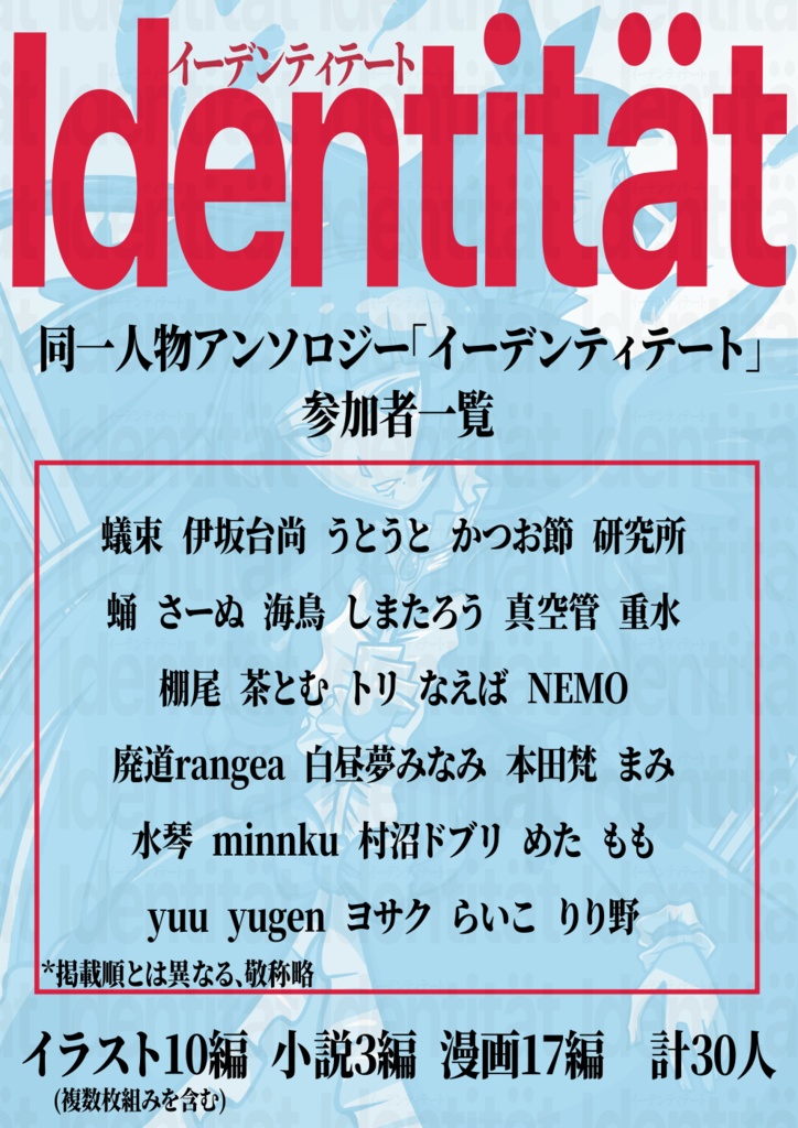 同一人物アンソロジー「イーデンティテート」
