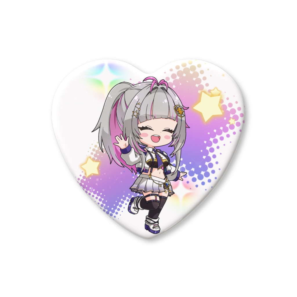 誕生日ハート缶バッチ