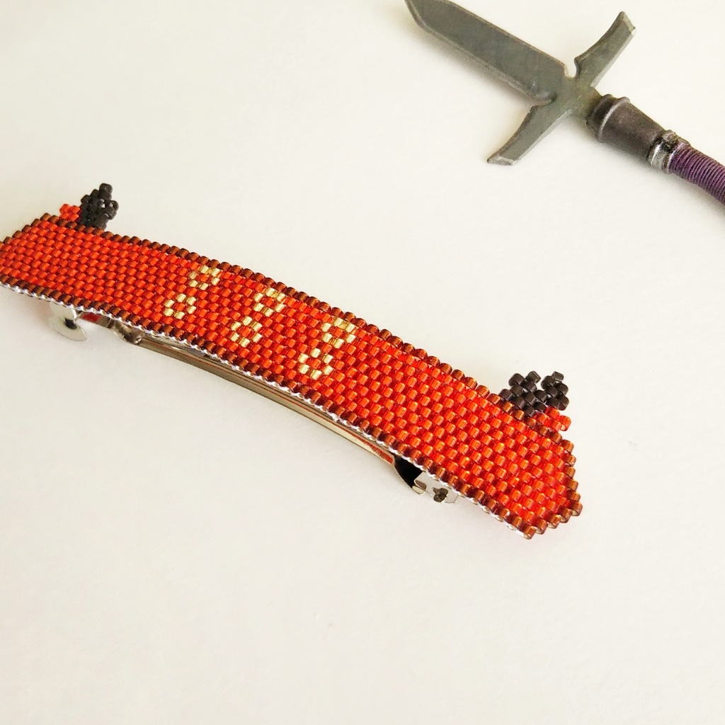 赤備え「六文銭」 バレッタ